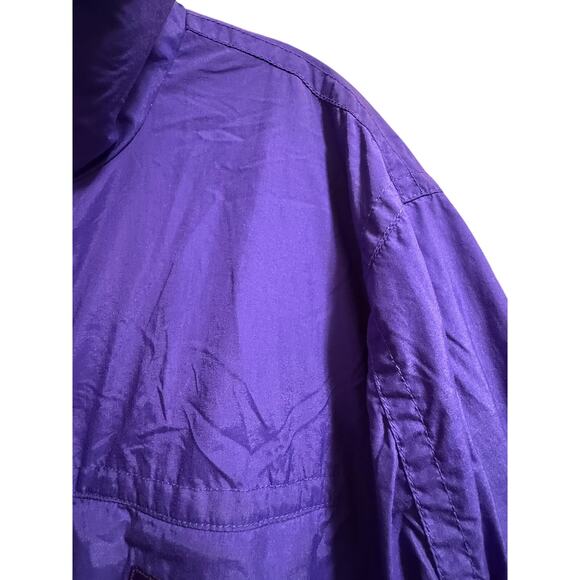 Vintage CB Sports Purple & Green Nylon Windbreaker - Full Zip - Women's Large - Picture 4 of 10